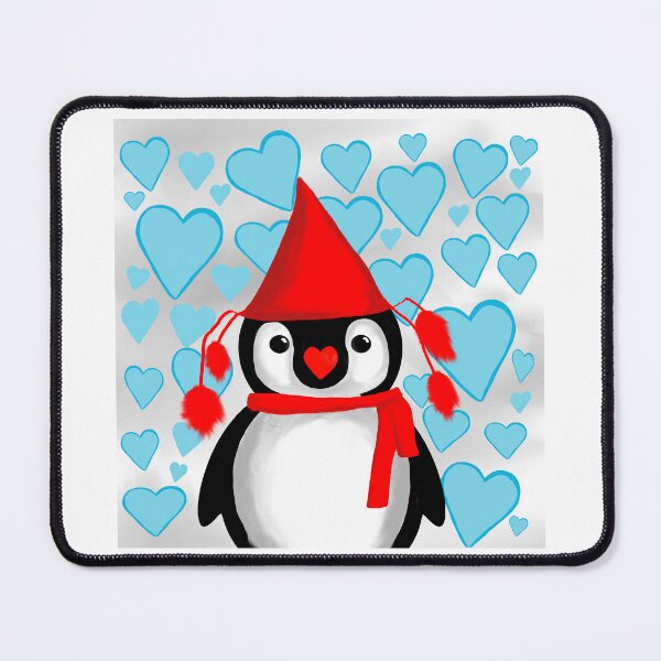 Item preview, Cute penguin with heart clouds designed and sold by RemieJames.