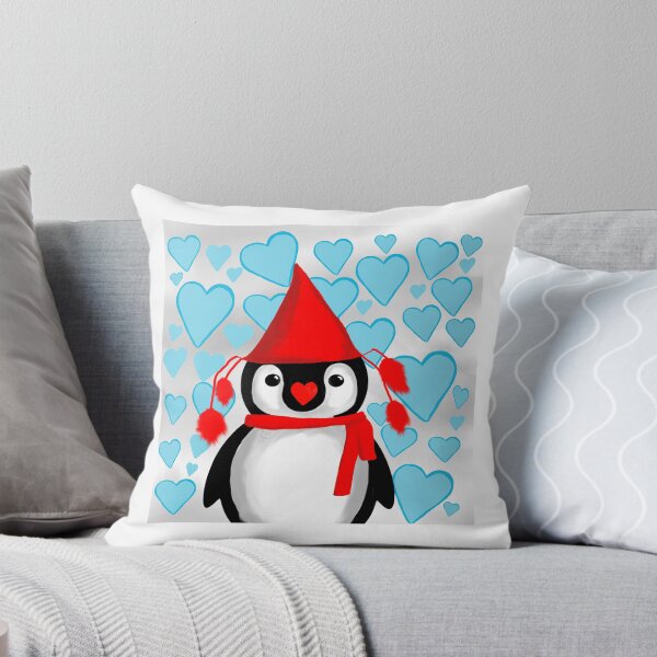 Item preview, Cute penguin with heart clouds  designed and sold by RemieJames.