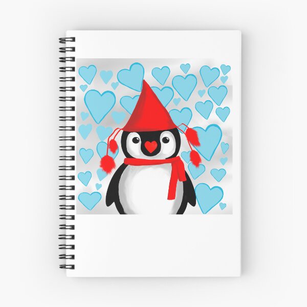 Item preview, Cute penguin with heart clouds  designed and sold by RemieJames.