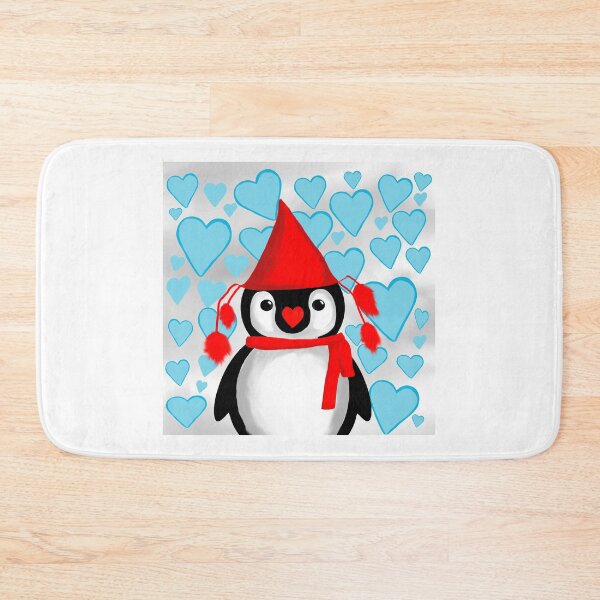 Item preview, Cute penguin with heart clouds  designed and sold by RemieJames.