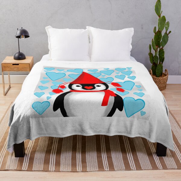 Item preview, Cute penguin with heart clouds  designed and sold by RemieJames.