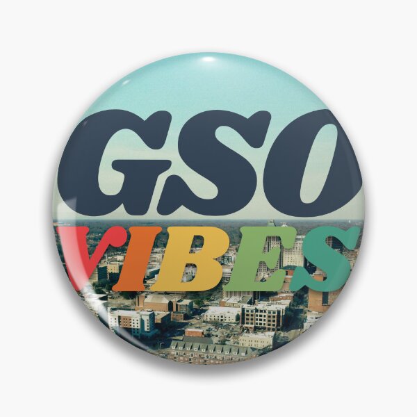 Item preview, GSOVIBES Sticker Design - Rainbow lettering, Greensboro Skyline designed and sold by absgeller.