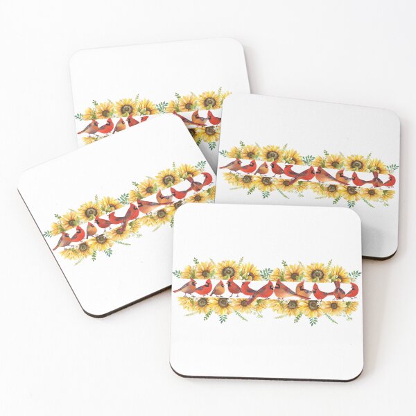 Item preview, Sunflowers Cardinal Birds designed and sold by Roy & Tiffany.