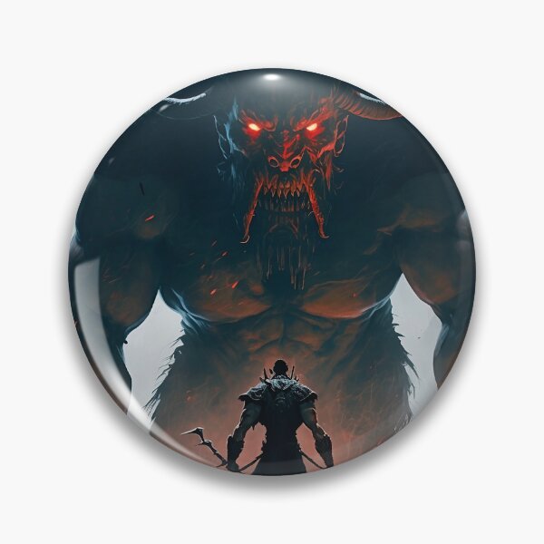 Item preview, A brave warrior face of a monstrous foe, determination etched on thier face designed and sold by Neuralsnap.