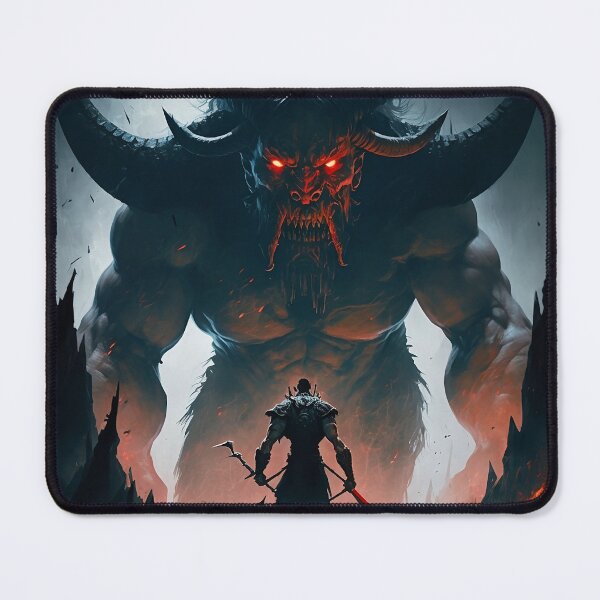 Item preview, A brave warrior face of a monstrous foe, determination etched on thier face designed and sold by Neuralsnap.