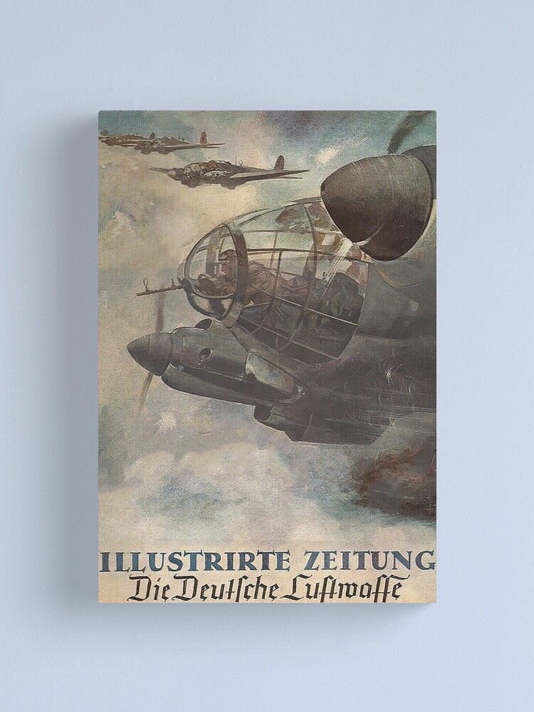 Alternate view of Luftwaffe Bombers...German 1941 Magazine art Canvas Print