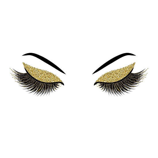 "Glittery gold lashes" Posters by sashica Redbubble