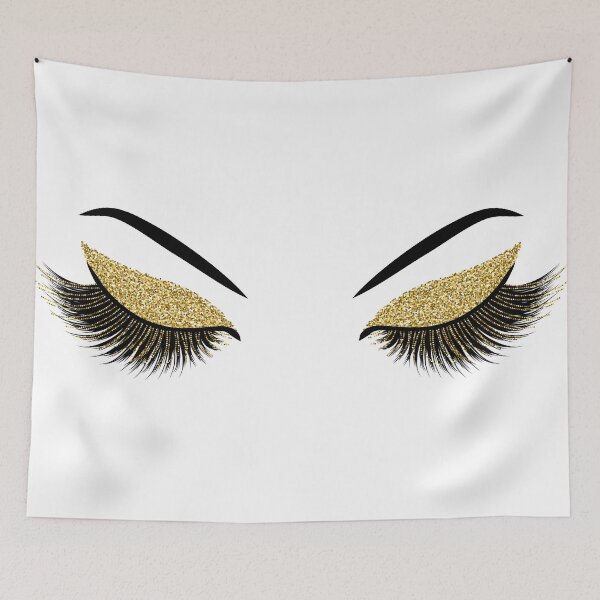 Item preview, Lashes with gold  glitter  designed and sold by sashica.