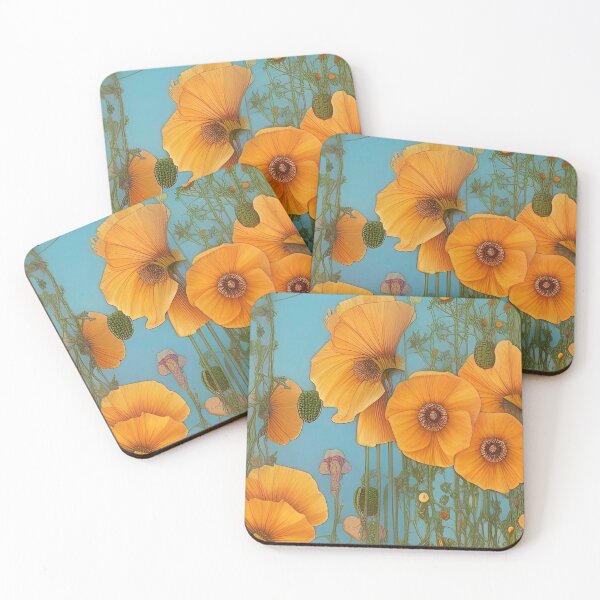 Item preview, Pretty Art Flowers Poppy California Poppies  designed and sold by CattlettArt.