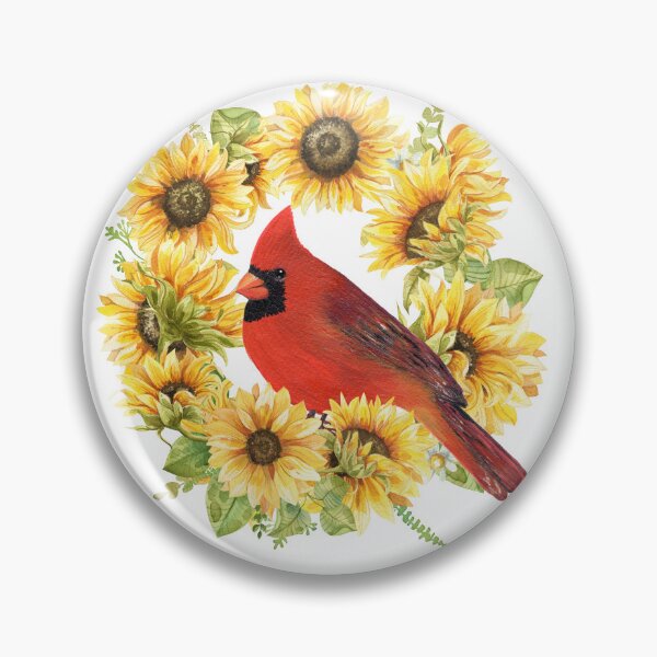 Item preview, Sunflower Cardinal Art designed and sold by Roy & Tiffany.