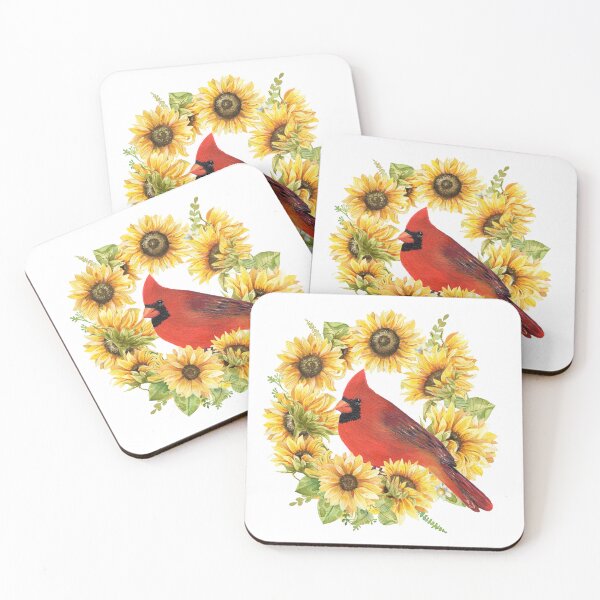 Item preview, Sunflower Cardinal Art designed and sold by Roy & Tiffany.