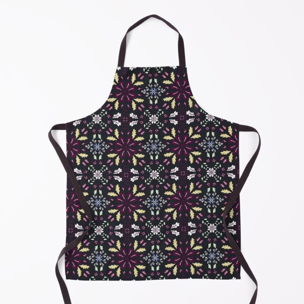 Item preview, Folksy floral pattern on a dark background designed and sold by anaskwi.