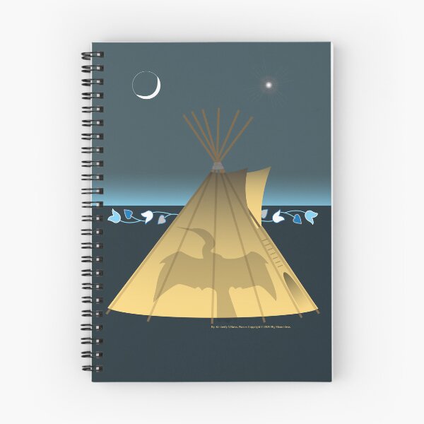Item preview, American Indian Tipi Art with Waterbird Shadow designed and sold by BigMoonIdeas.