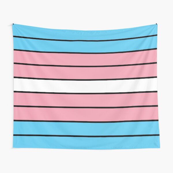 Subtle Trans Pride Transgender Pride Flag Stripes Tapestry