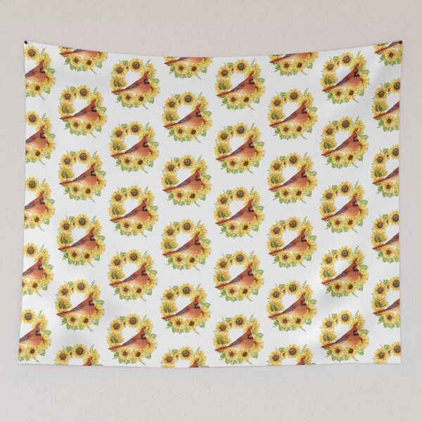 Item preview, Sunflower Cardinal Bird Art designed and sold by Roy & Tiffany.