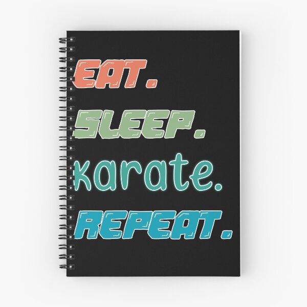 Item preview, Comer karate dormir repetir inspirador luchador de karate puesta de sol retro designed and sold by Master4art.