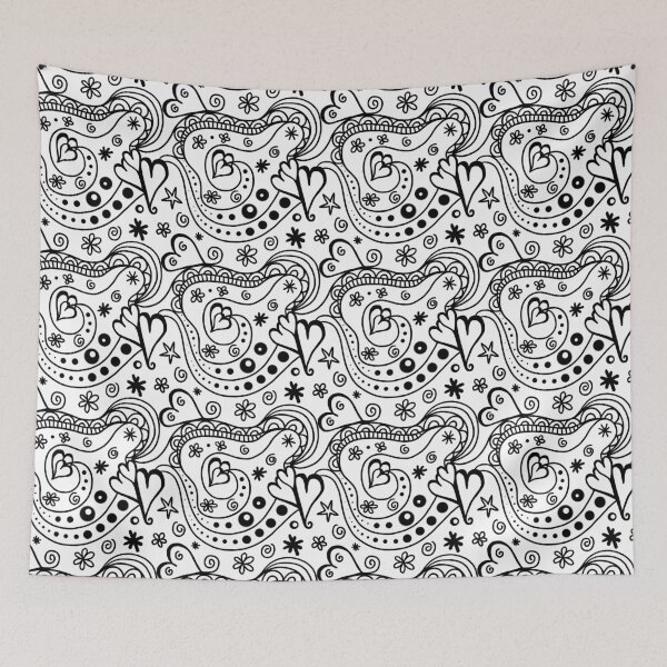 Item preview, Black and White Fun Doodle Art designed and sold by onestopgiftshop.