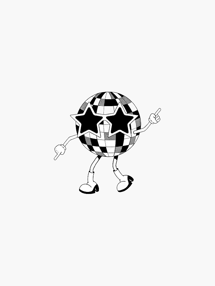 Dancing disco ball  Sticker for Sale by toraaDesigns