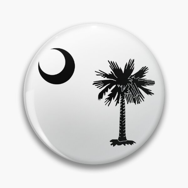 Artikelvorschau, Palmetto-Flagge schwarz und weiß entworfen und verkauft von anathemawrath.