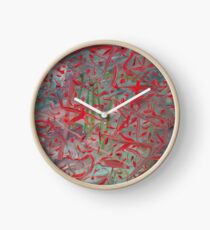 RED AUTUMN Clock