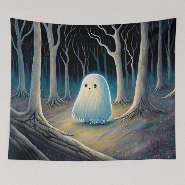 Item preview, Cute gost in a drak night designed and sold by AeonGraphic.