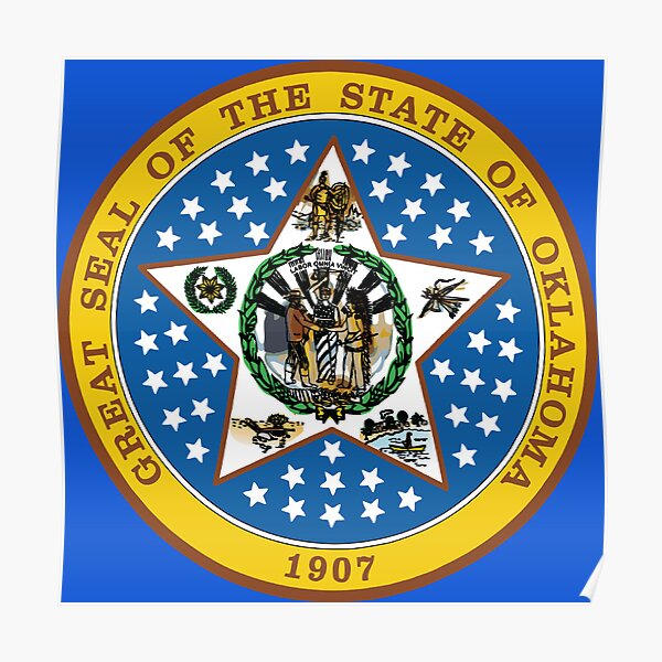 Seal Of Oklahoma Posters for Sale | Redbubble