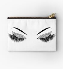 Glittery silver lashes Studio Pouch
