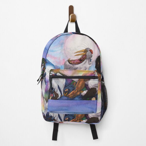 Item preview, fantasy painting watercolor beast man eagle ride tiger designed and sold by Jonah Augustin Gray.
