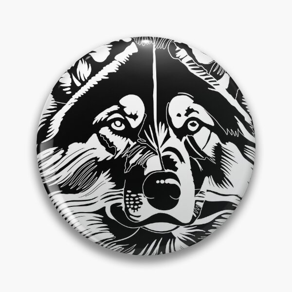Item preview, Majestic wolf face - black & white version designed and sold by DaveDanchuk.
