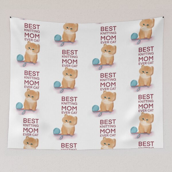 Item preview, Best Knitting Mom Ever Cat designed and sold by Myartbeyours.