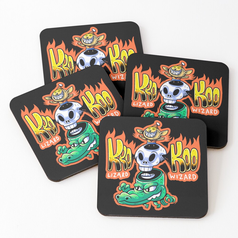 Rawr Lizard Wizard! Coasters (Set of 4)