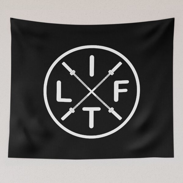 Item preview, LIFT Weightlifting Fitness Barbells Crossed Circle designed and sold by GeorgiHeyward.