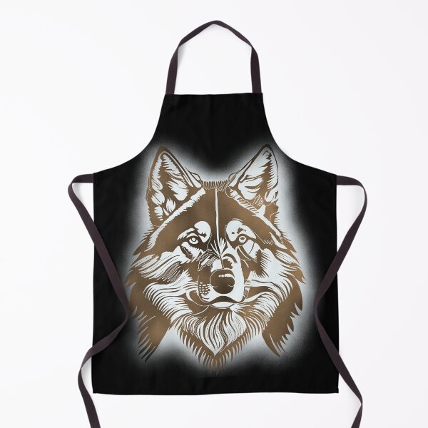 Item preview, Majestic wolf face - brown & white version designed and sold by DaveDanchuk.