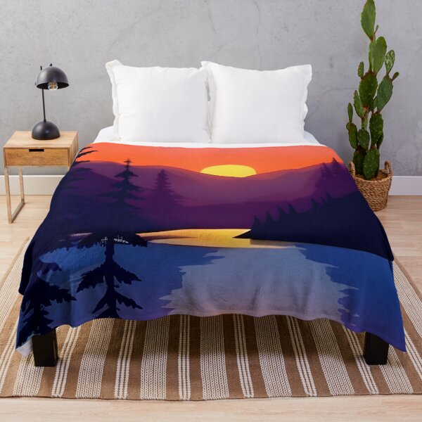 Item preview, Add a Touch of Beauty and Tranquility to Your Life with Our Beautiful Minimalist Landscape and Lake Sunrise Prints designed and sold by supeart.