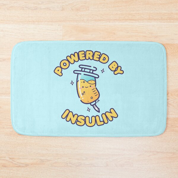 Item preview, Powered By Insulin Cute Yellow Cartoon Syringe designed and sold by JessicaAmber.