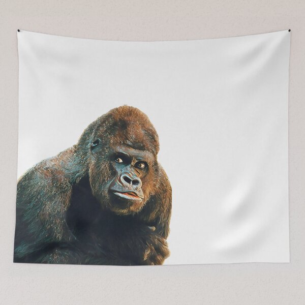 Item preview, Graphic Gorilla Art Print - For a gorilla lover, for a nature lover, for a conservationist. designed and sold by Wentoo.