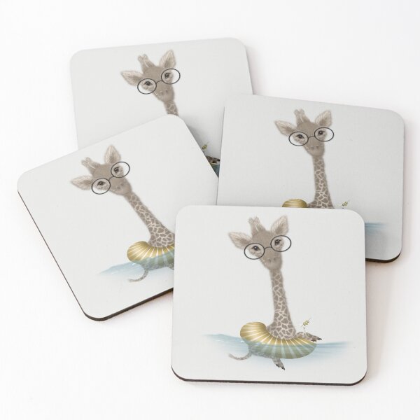 Item preview, Cute Giraffe, Giraffe in Water with Floater Wall Art, Giraffe Digital Painting, Giraffe Art, WaterArt Print designed and sold by DogLifeCo.