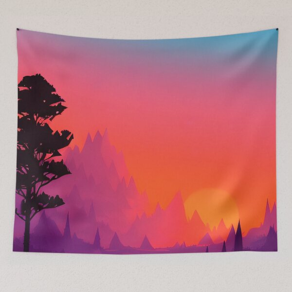Item preview, Minimalist Landscape Mountain Trees Prints: A Unique and Eye-catching Addition to Your Home designed and sold by supeart.