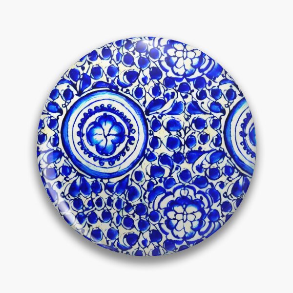 Item preview, White and Blue Talavera styled design - Seamless Pattern designed and sold by Chubuter.