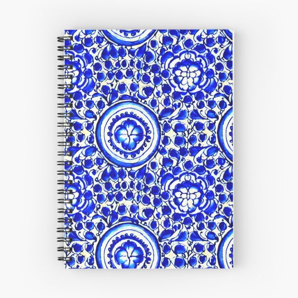 Item preview, White and Blue Talavera styled design - Seamless Pattern designed and sold by Chubuter.