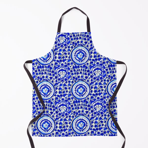 Item preview, White and Blue Talavera styled design - Seamless Pattern designed and sold by Chubuter.