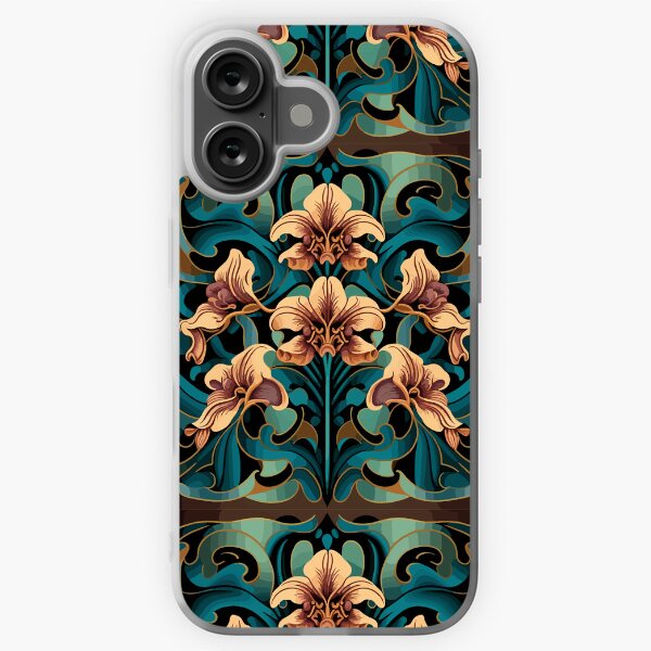 Stunning Art Deco/ Art Nouveau Orchid Flower Pattern