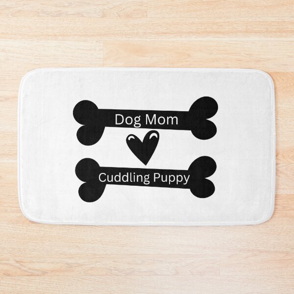 Item preview, Dog Mom Cuddling Puppy designed and sold by Black Owl Creatives.