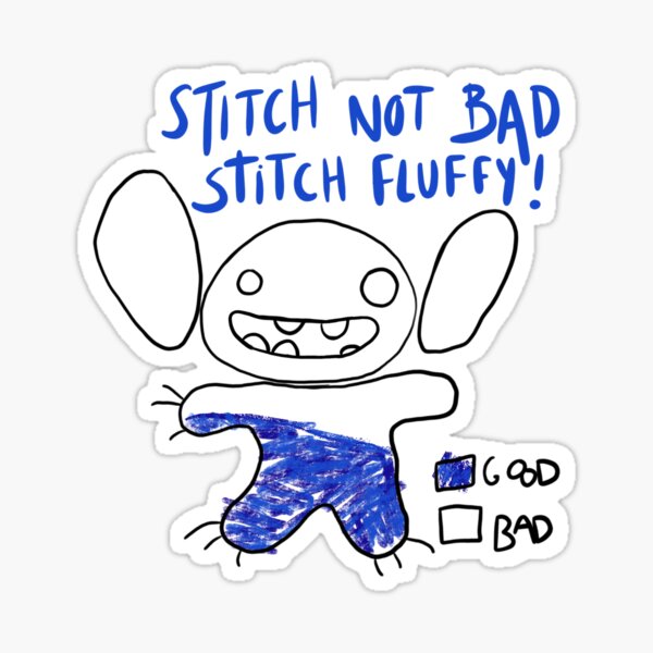 Badness Level Scribble Stitch Sticker/ Aulani Lilo and Stitch