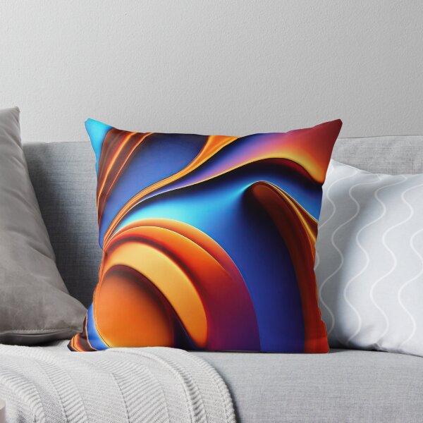 Item preview, Fresco moderno abstracto azul y naranja designed and sold by Brian Kindsvater.