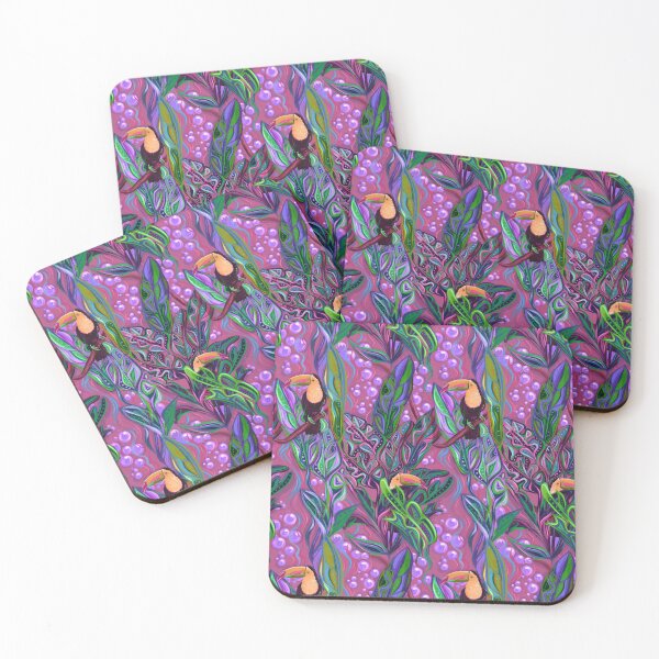 Item preview, Tropical pattern, tropical birds, tropical plants designed and sold by Tateillustrate.