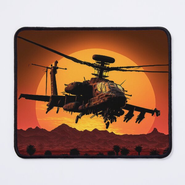 Item preview, AH-64 Apache flying into sunset designed and sold by ChargedShapes.