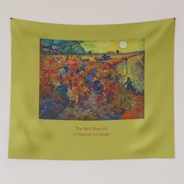Item preview, "The Red Vineyard" by Vincent van Gogh designed and sold by VintageArtByIda.