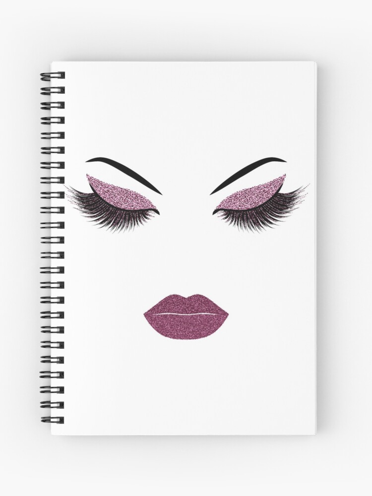 Cuaderno de espiral «Maquillaje borgoña reluciente» de sashica | Redbubble