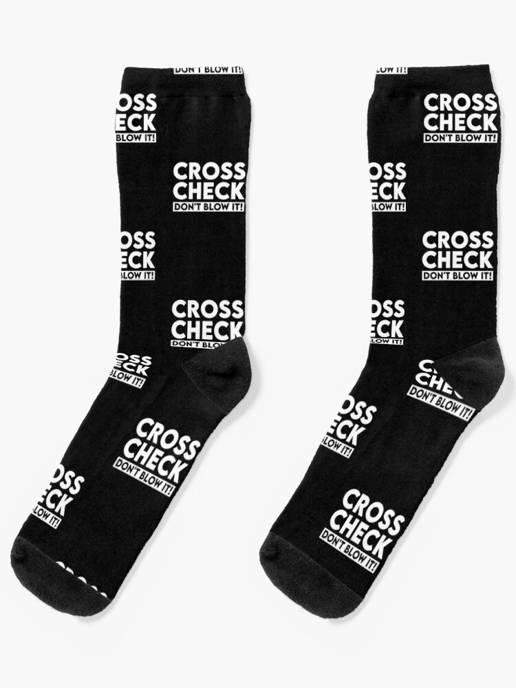 Cross Check Don't Blow It Aviation Funny Flight Attendant Quotes Socks for  Sale by waleshop